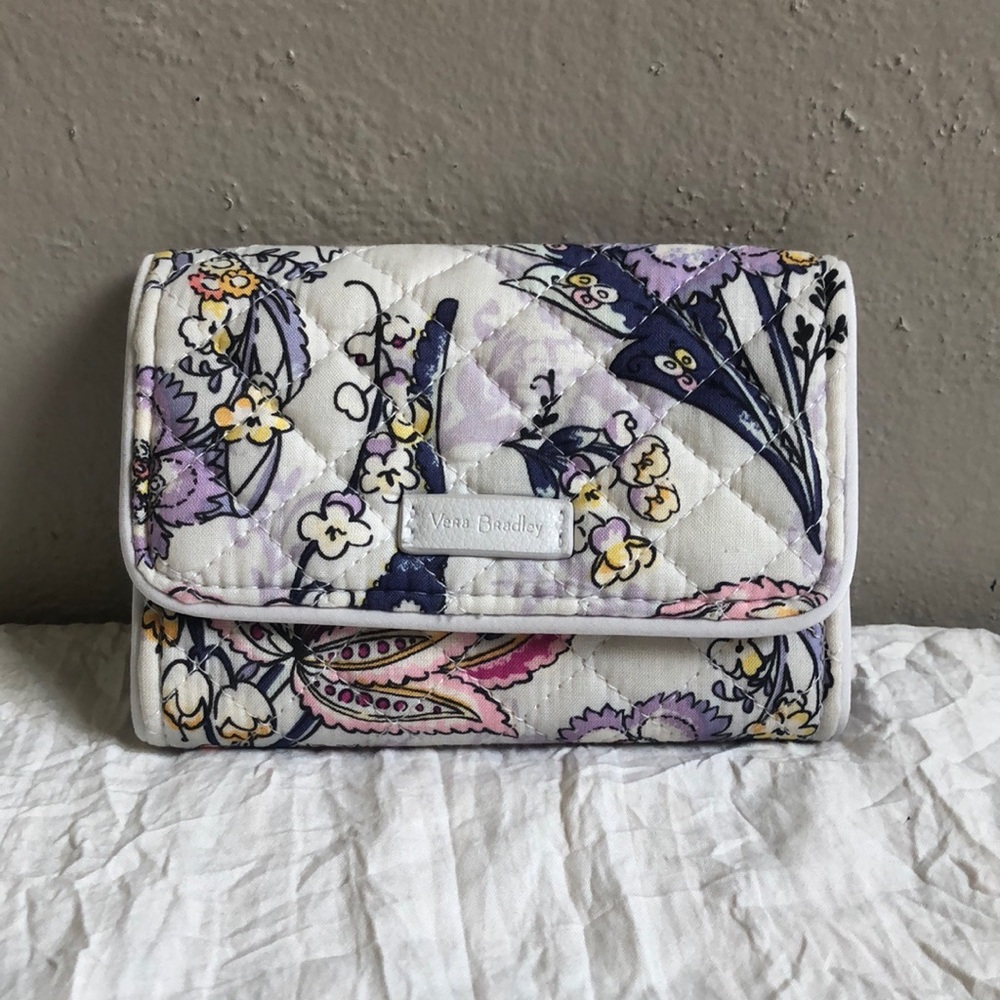 Vera Bradley Purple and Cream Wallet